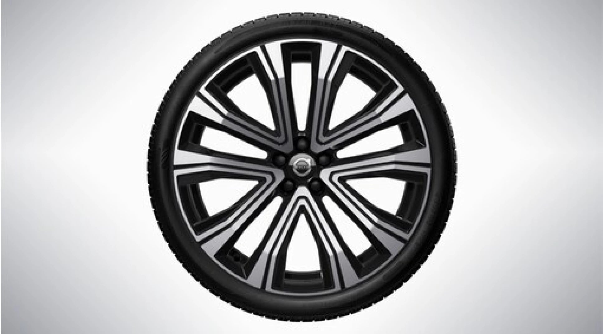 Set roti complete All Season 21', 5 - V Spoke Black Diamond Cut - CarFun.ro - Accesorii Originale