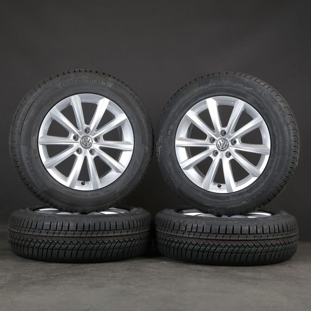 Set roti iarna 17'' originale VW Tiguan AD1 2017 - 2024, janta aliaj Merano si anvelope Continental 215/65R17 99H Conti WinterContact TS870 - Volkswagen Shop