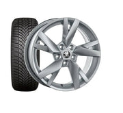 Set roti iarna Octavia IV – Jante aliaj 17" Lyra + anvelope Bridgestone Blizzak LM005 - CarFun.ro - Accesorii Originale