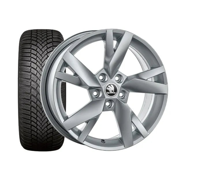Set roti iarna Octavia IV – Jante aliaj 17" Lyra + anvelope Bridgestone Blizzak LM005 - CarFun.ro - Accesorii Originale