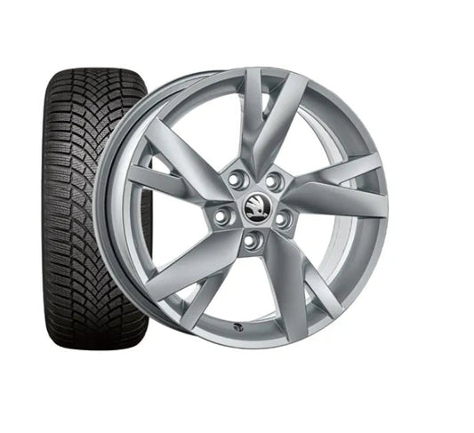 Set roti iarna Octavia IV – Jante aliaj 17" Lyra + anvelope Bridgestone Blizzak LM005 - CarFun.ro - Accesorii Originale