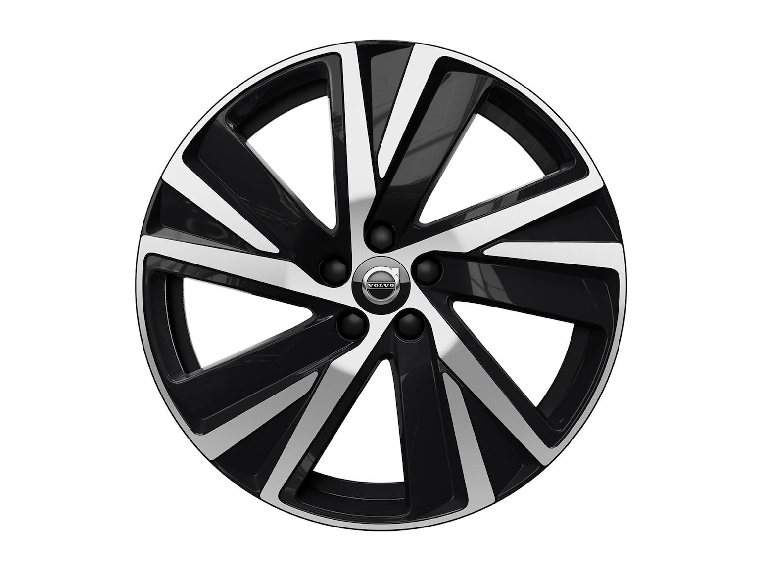 Set roti iarna originale Volvo XC60 19 inch – 19" 5-V Spoke Black Diamond Cut-1265 - CarFun.ro - Accesorii Originale Auto