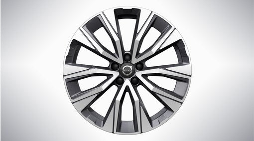 Set roti iarna originale Volvo XC60 19 inch – 5 - V Spoke Black Diamond Cut 1265 - CarFun.ro - Accesorii Originale