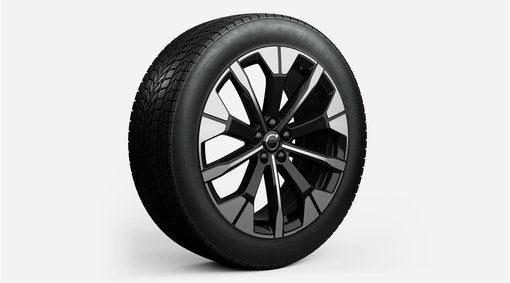 Set roti iarna originale Volvo XC60 20 inch – 5 - Y Spoke Glossy Black Diamond Cut 1301 - CarFun.ro - Accesorii Originale