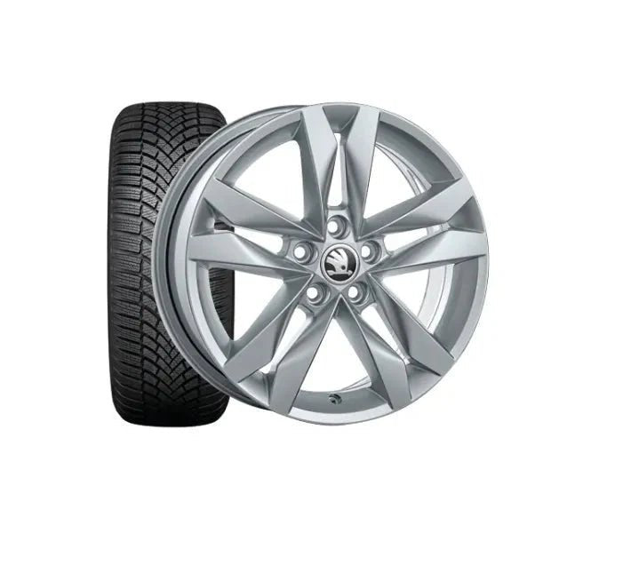 Set Roti Iarna Skoda cu Jante Canis 16" si Anvelope Bridgestone Blizzak LM005 195/55 R16 XL - CarFun.ro - Accesorii Originale