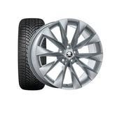 Set roti iarna Skoda Elroq si Enyaq iV 62 kWh - jante Crystal 19" + anvelope 235/55 R19 Bridgestone LM005 - CarFun.ro - Accesorii Originale