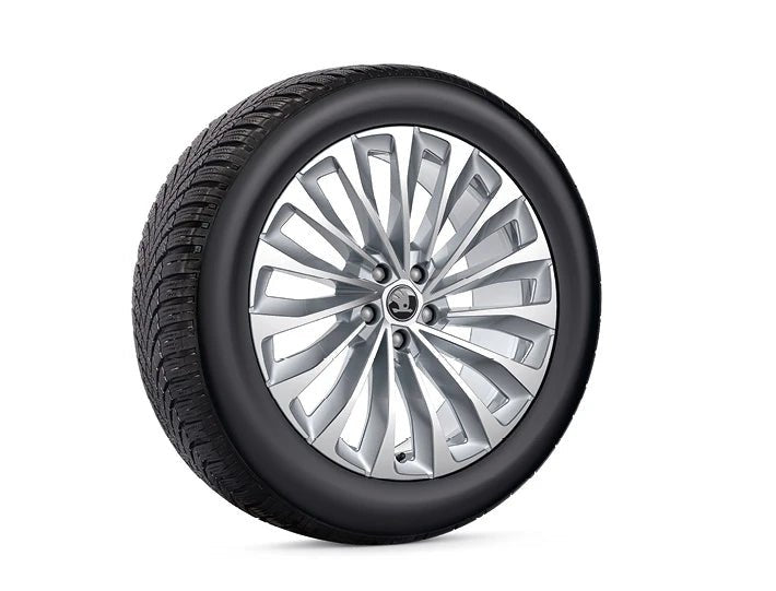Set Roti Iarna Skoda Enyaq 85/RS, Elroq 85/RS - Škoda Asterion 8x20 5/112/45 & 9x20 5/112/42 - Argintiu - CarFun.ro - Accesorii Originale Auto