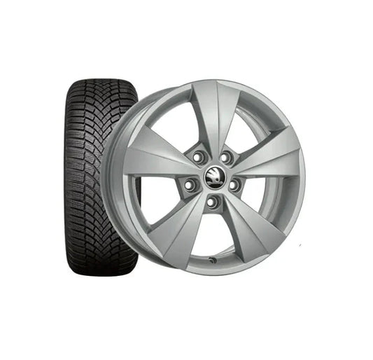 Set Roti Iarna Skoda Octavia IV cu Jante Velorum 16" si Anvelope Bridgestone Blizzak LM005 205/60 R16 XL - CarFun.ro - Accesorii Originale