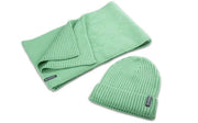 Set Skoda caciula si fular knitted electric green - CarFun.ro - Accesorii Originale