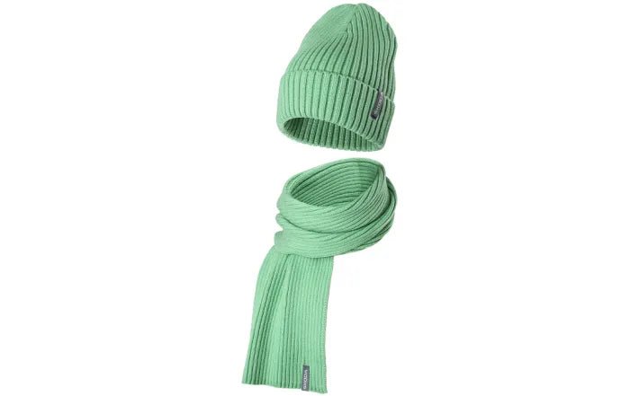 Set Skoda caciula si fular knitted electric green - CarFun.ro - Accesorii Originale