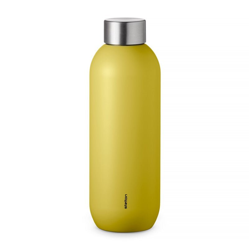 Sticla termo Stelton by Volvo – 0.6 L, otel inoxidabil reciclat (Moss Yellow / Cloud Blue) - CarFun.ro - Accesorii Originale