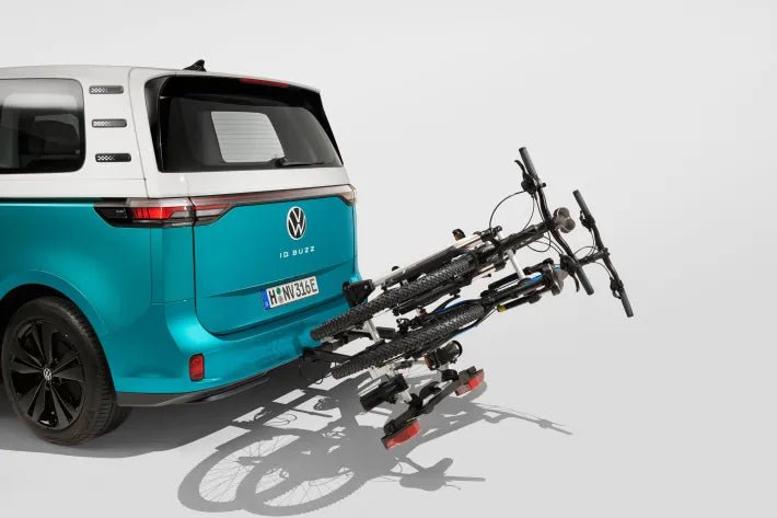 Suport bicicleta Volkswagen Original Compact III - pliabil si usor pentru 3 biciclete sau E - Bike - uri - Volkswagen Shop