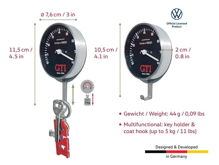 Suport Chei Perete VW GTI, Design Bord Retro - CarFun.ro - Accesorii Originale Auto
