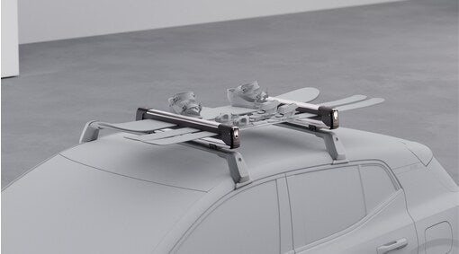 Suport schi retractabil Volvo – aluminiu, extensie laterala 600 mm - CarFun.ro - Accesorii Originale