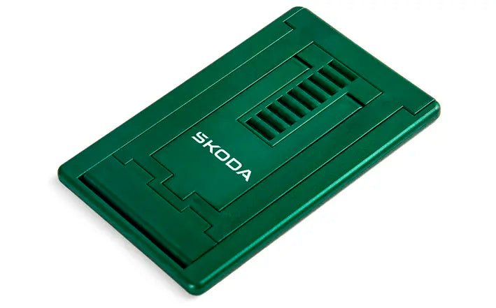 Suport telefon Skoda Handyhalter 6U0051431 – format card, emerald green, ABS reciclabil - CarFun.ro - Accesorii Originale