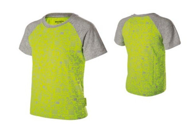 Tricou copii Skoda, verde mamba si gri - CarFun.ro - Accesorii Originale Auto