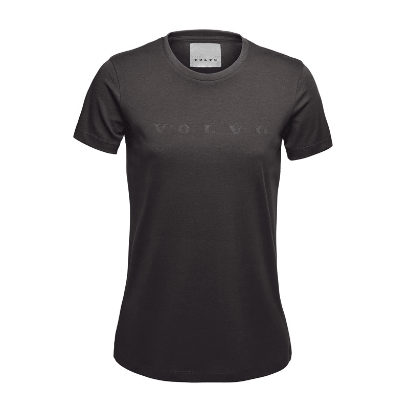 Tricou dama Volvo gri – bumbac organic 100%, logo ton pe ton - CarFun.ro - Accesorii Originale