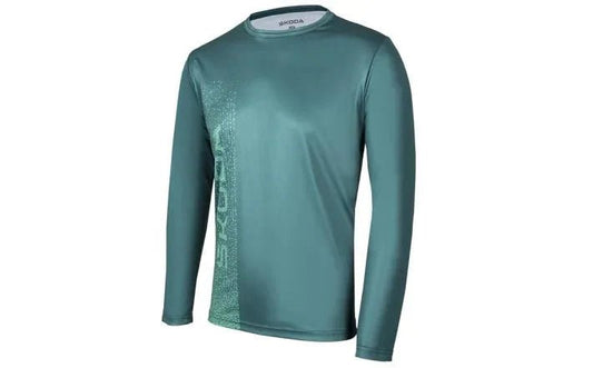 Tricou MTB cu maneca lunga pentru barbati, Škoda, smarald, marimea M - CarFun.ro - Accesorii Originale