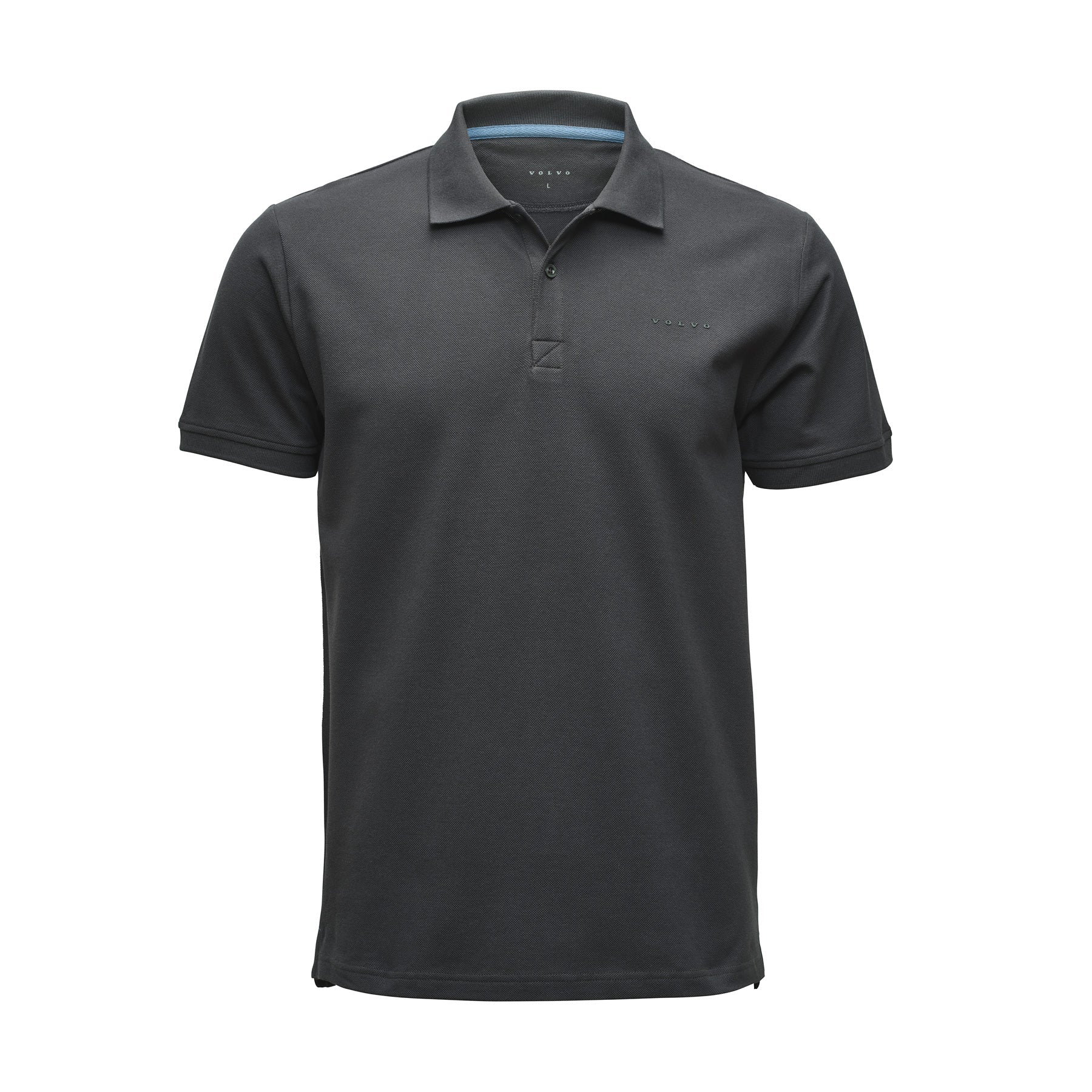 Tricou polo original Volvo – bumbac organic 100%, Dark Grey, fit modern - CarFun.ro - Accesorii Originale