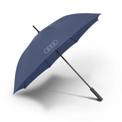Umbrela Audi cu Baston, Albastru, Sistem Anti-Vant - CarFun.ro - Accesorii Originale Auto