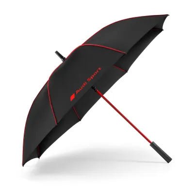 Umbrela baston originala Audi Sport deschidere automata windproof - negru/rosu - CarFun.ro - Accesorii Originale Auto