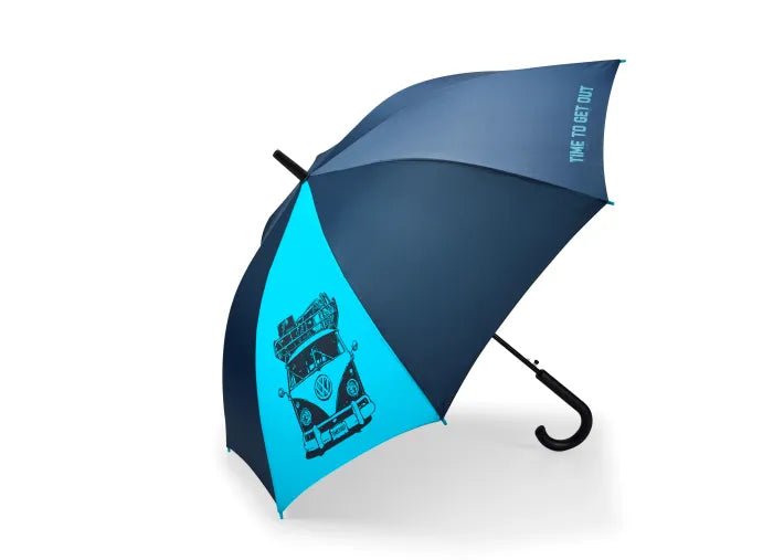 Umbrela Volkswagen Heritage, Design T1, Sistem Windproof, Albastru Inchis - Volkswagen Shop