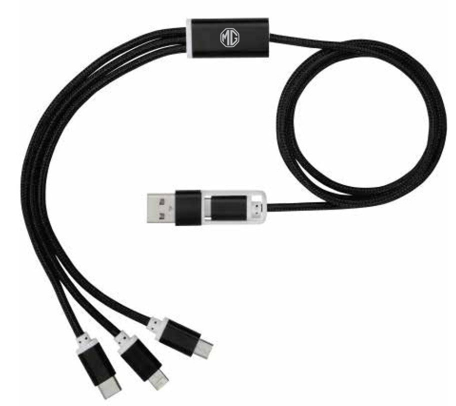 Versatile 5 - in - 1 charging cable - Black - CarFun.ro - Accesorii Originale